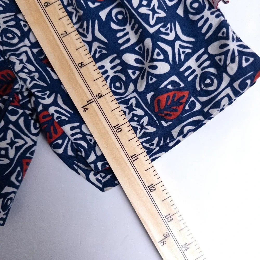 Vintage Gymboree Shorts Blue Tribal Print‎ Cargo Y2K 2001 Baby 18-24 Months
